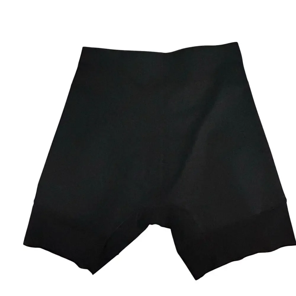 SPANX Haute Contour Shaping Bike Shorts High Waist Tummy Control Black Sz M